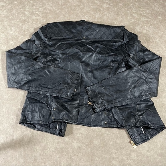 Bar lll Vegan Leather Jacket Size M - Picture 6 of 9